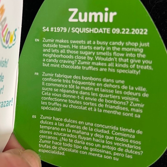 NWT "Zumir" Original Squishmallows 4 Left  🎉Host Pick🎉 - Picture 4 of 4